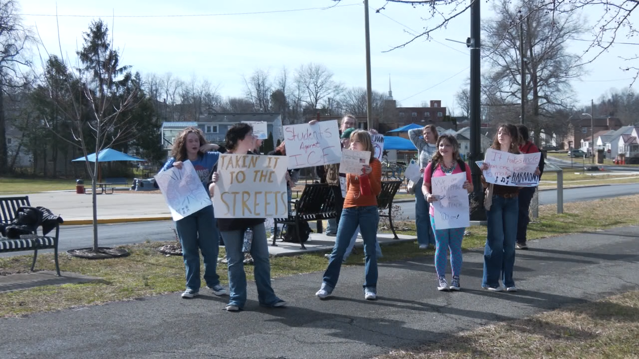 Oak Hill High School students walked out of class in protest of ICE in West Virginia