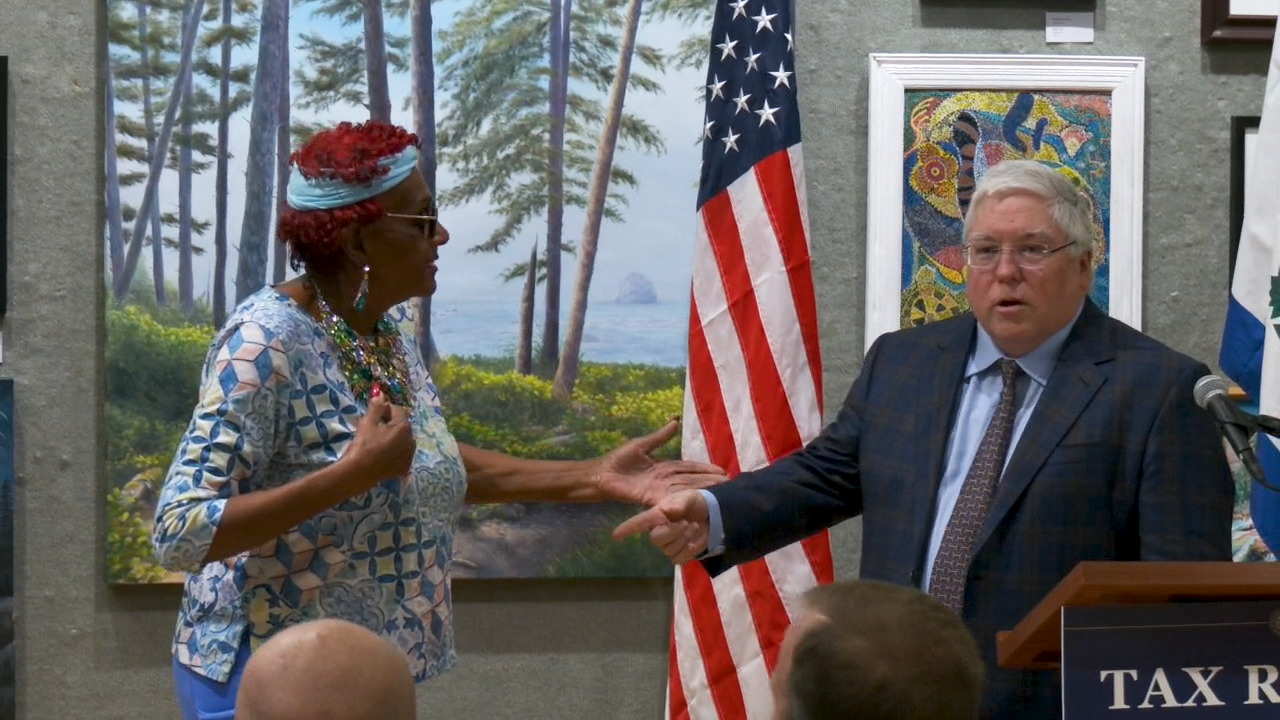 Governor Morrisey Pushes for State Income Tax Cuts at Tamarack Press Conference