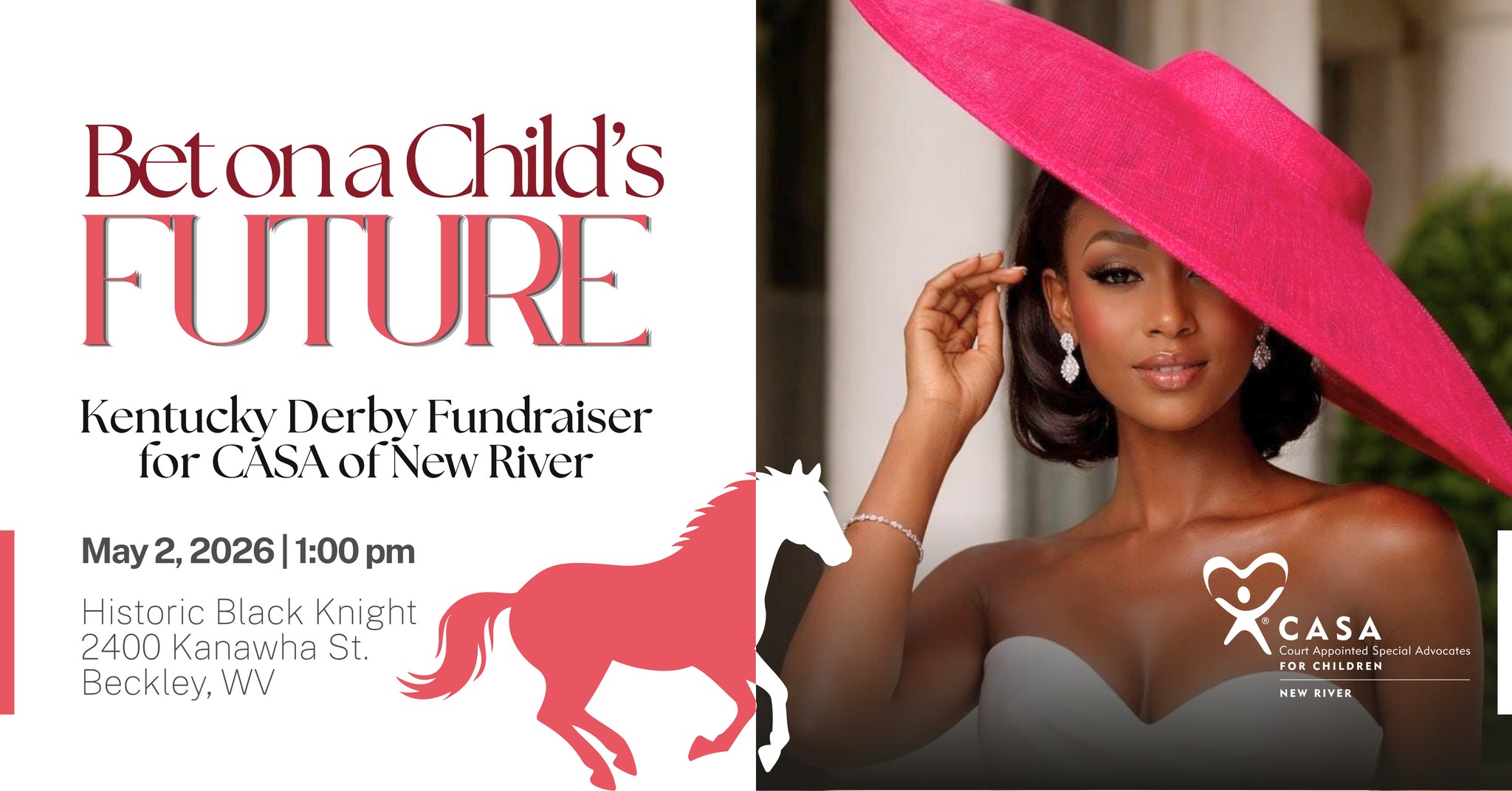 CASA of New River hosting Bet on A Child’s Future Kentucky Derby themed fundraiser on May 2