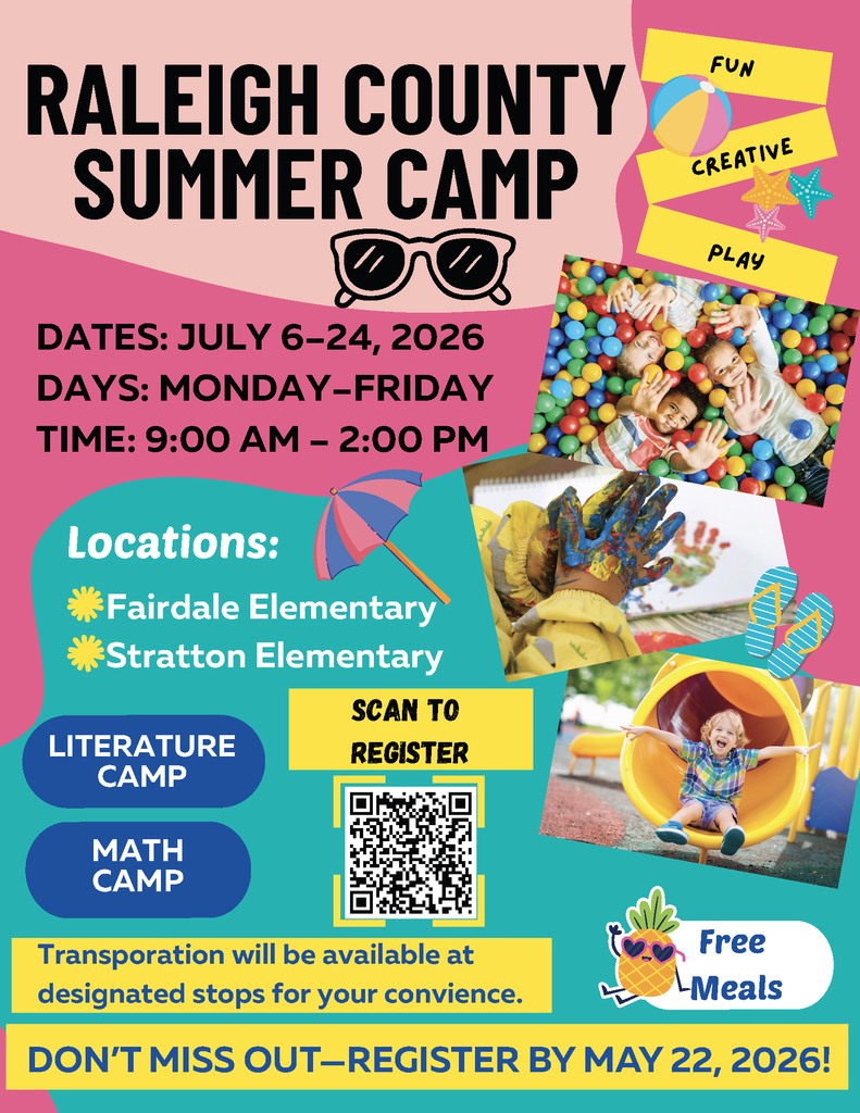 Registration open now for Raleigh County Summer Camp kicking off on ...