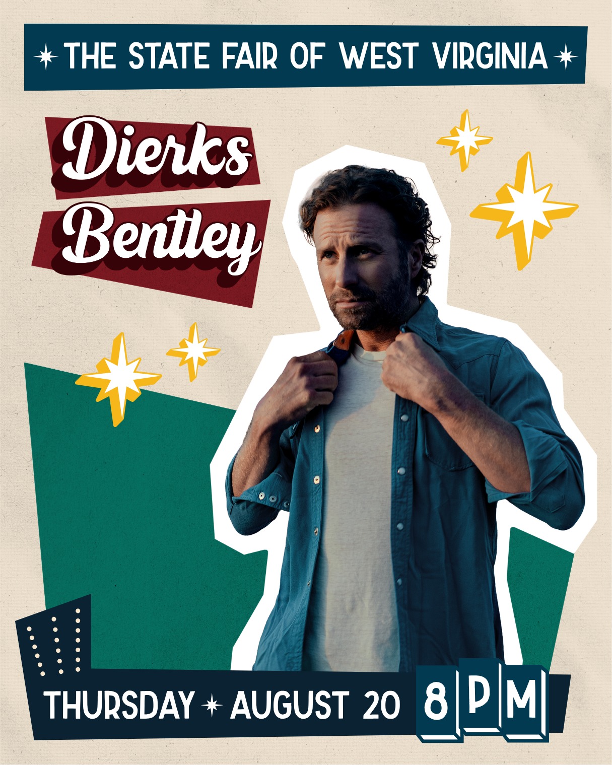 State Fair of West Virginia announce Dierks Bentley to take the stage on August 20 as part of 2026 Concert Series