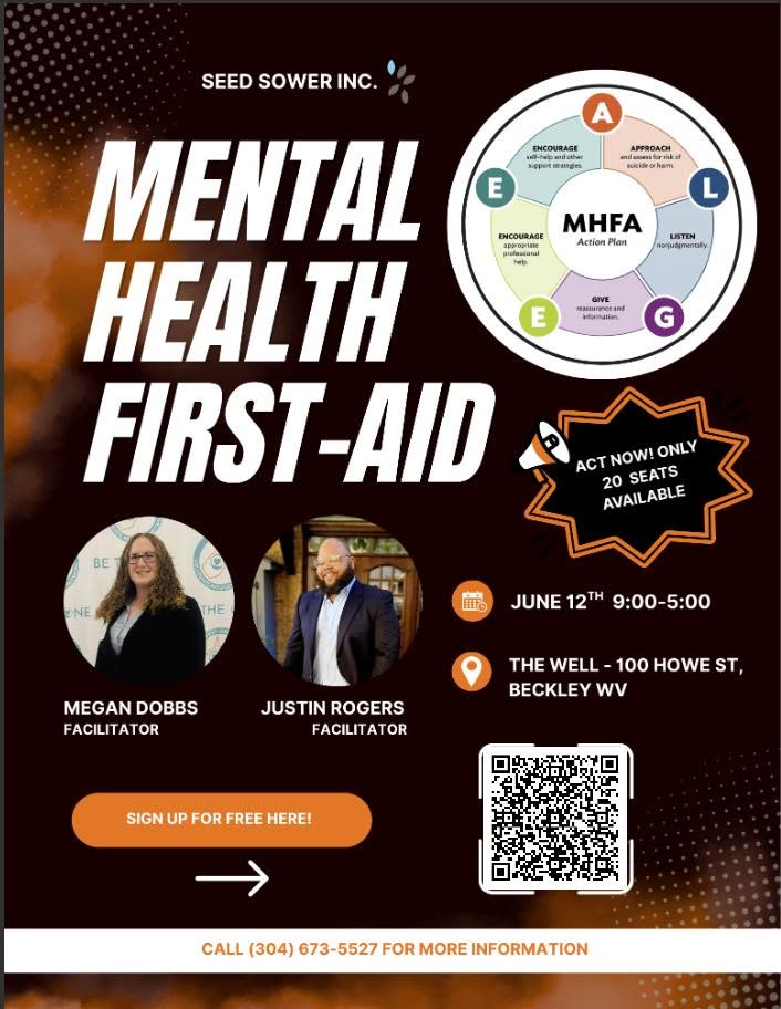 Seed Sower hosting free Mental Health First Aid course on June 12