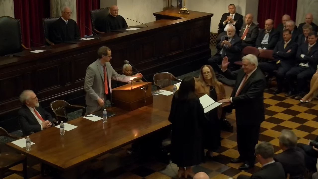 Justice H. L. Kirkpatrick publicly sworn in as Justice of the Supreme Court of Appeals of WV
